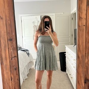 Abercrombie Green Polkadot Dress